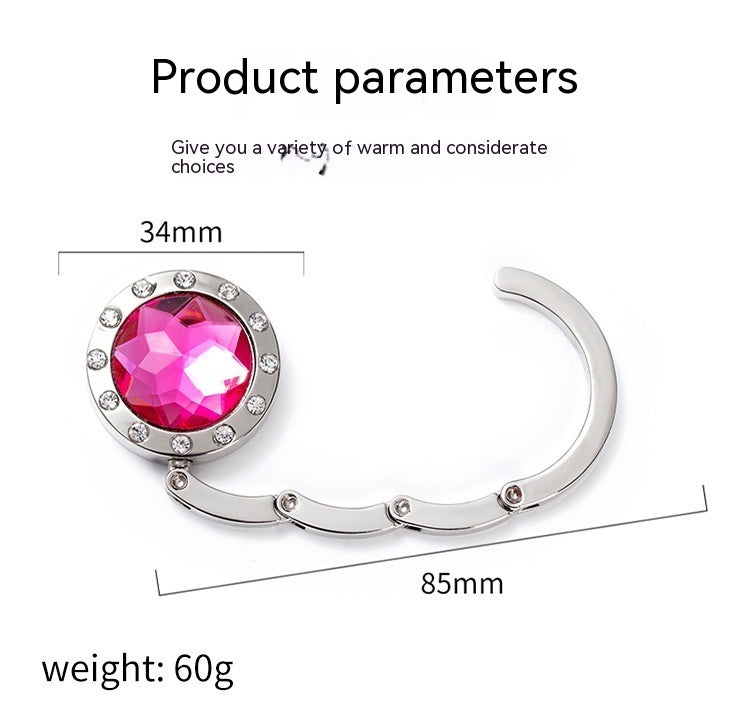Portable And Practical Folding Crystal Bag Hanger 9fb06333 f0fd 4a16 880e 83bf4ed4a000