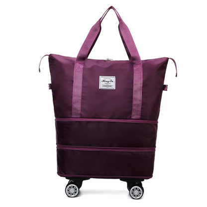 New Universal Wheel Travel Bag With Double-layer Dry And Wet Separation Fitness Yoga Shoulser Bags Sports Fitness Large Capac