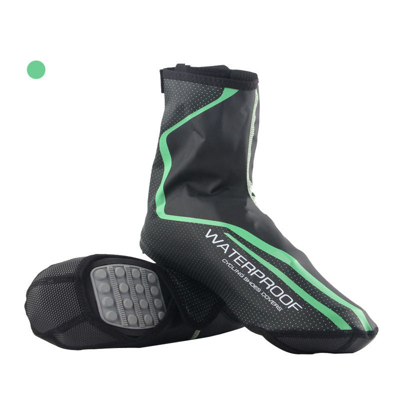 Factory PU Windproof Waterproof Shoes Set Lock Shoe Cover Winter Warm Fabric Mountain Bike Riding Waterproof Shoe Cover 9fcbb
