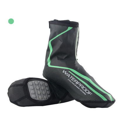 Factory PU Windproof Waterproof Shoes Set Lock Shoe Cover Winter Warm Fabric Mountain Bike Riding Waterproof Shoe Cover 9fcbb