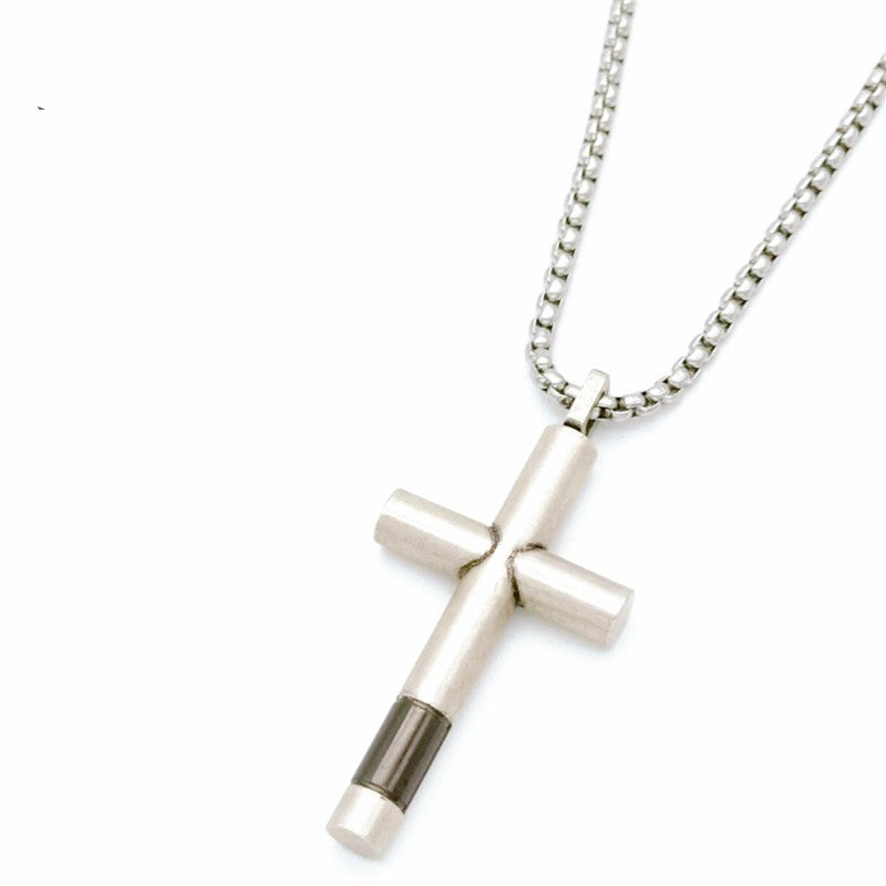 Hip Hop Retro Glossy Cross Titanium Steel Necklace 9fcd12d2 4e4a 480d a986 a01ecf09e3e8