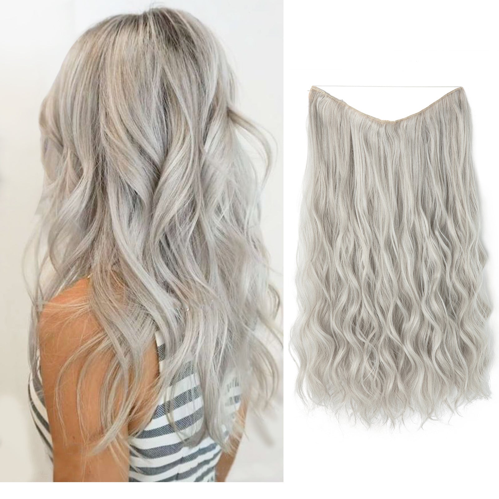 European And American Style Women Corn Curler Fishing Thread Long Curly Hair  Wig 9fcd477a ada0 457c b0e9 48e540c3c1f1