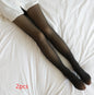 Fake Translucent Plus Size Leggings Fleece Lined Tights Fall And Winter Warm Fleece Pantyhose Women Fleece Lined Pantyhose Th
