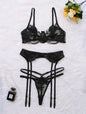 New Embroidered Sexy Lingerie Suit Three-piece Set With Steel Ring 9fd6a7af 8828 4511 bc03 935dd51b0dec