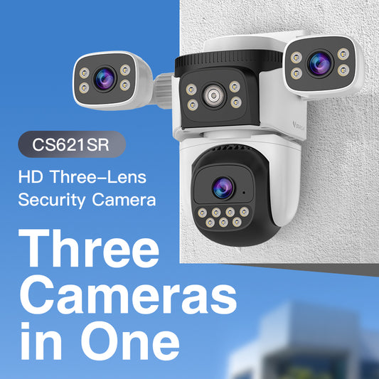 Tri - Lens Guardian: Unrivaled 360° Security Camera for All Scenarios CS621SR 1