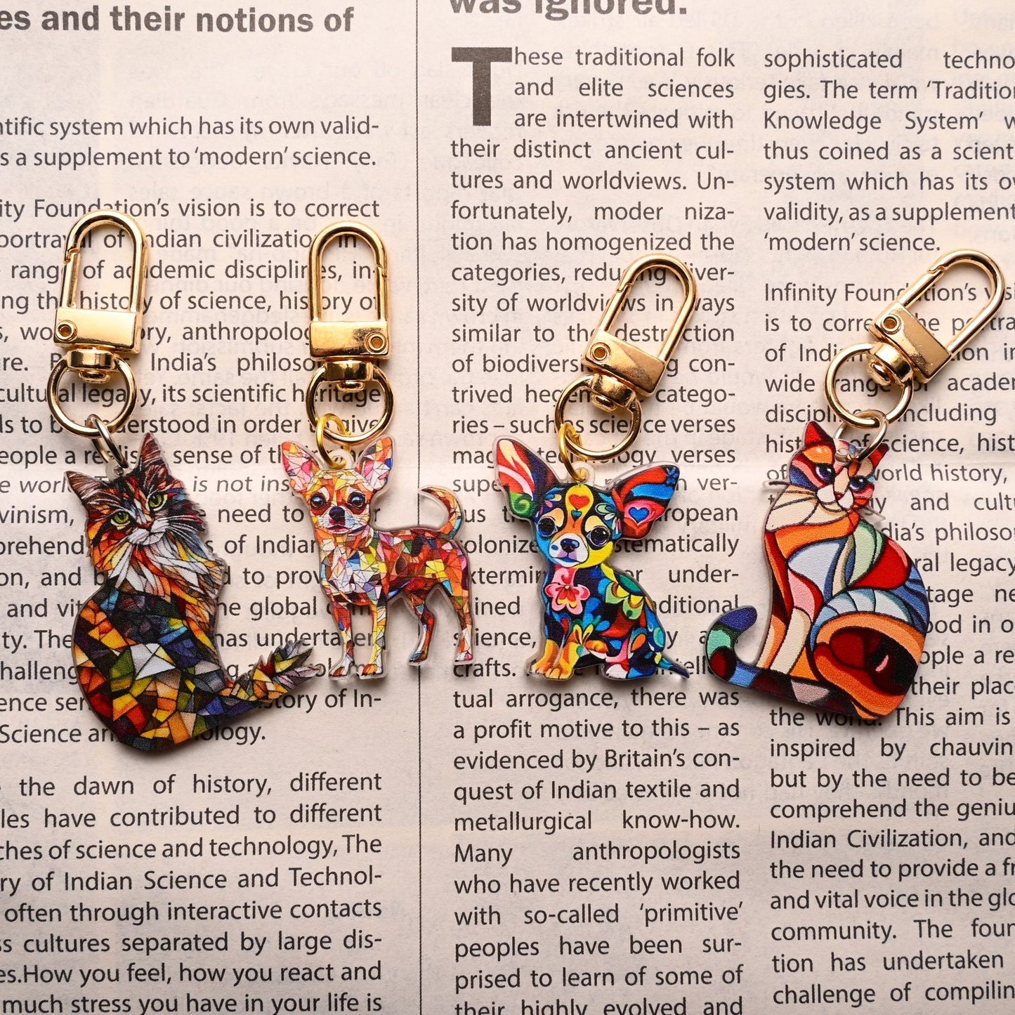 Animal Theme Cartoon Cat Puppy Acrylic Keychain O1CN011oWiWo1YpyPaCU09N  2218854153109 0 cib