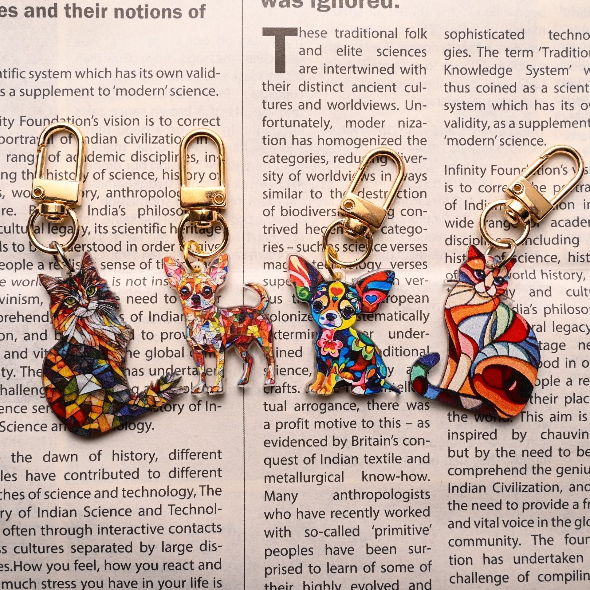 Animal Theme Cartoon Cat Puppy Acrylic Keychain O1CN011oWiWo1YpyPaCU09N  2218854153109 0 cib