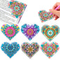 PU Leather Handmade Stick-on Crystals Flower Cornerite Bookmark - 图片 5