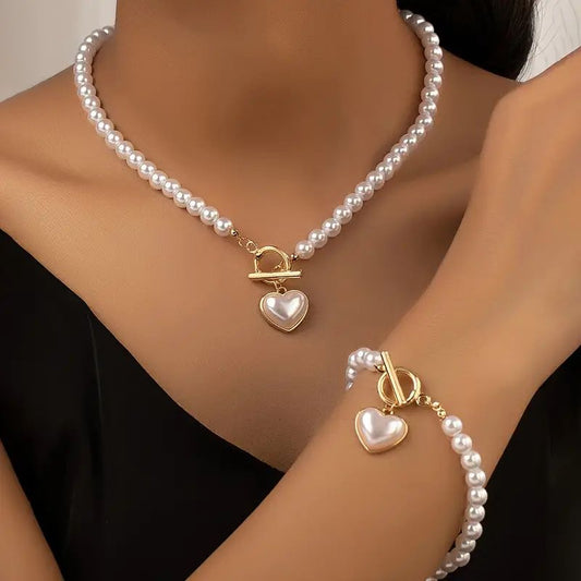 Love Pearl OT Buckle Necklace, Bracelet Set O1CN0135mS8W1i7gDCItccs  2209717894366 0 cib