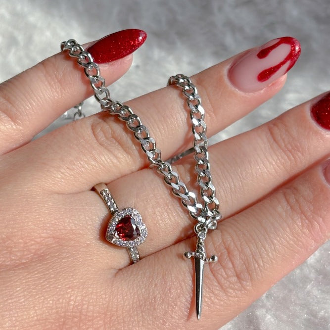 Ruby Bracelet Love Heart-shaped Ring Hollow Bracelet Suit O1CN013sDpx51GiUppGoWAD  2218967030656 0 cib
