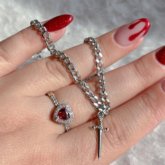 Ruby Bracelet Love Heart-shaped Ring Hollow Bracelet Suit O1CN013sDpx51GiUppGoWAD  2218967030656 0 cib