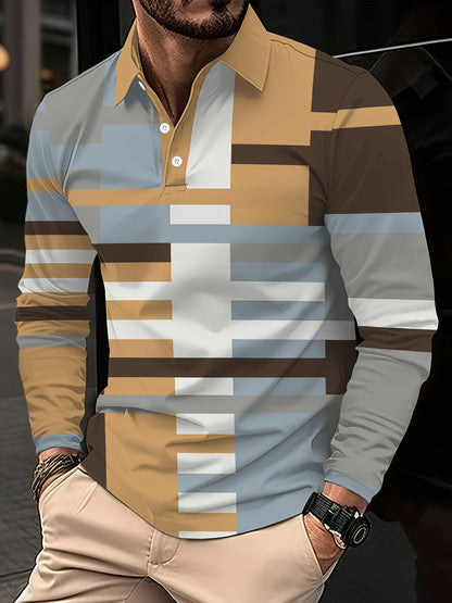 Men's Button Casual Slim Lapel 3D Printed Long Sleeve O1CN015D57oz1e0ZcaEKK64  2218449613809 0 cib