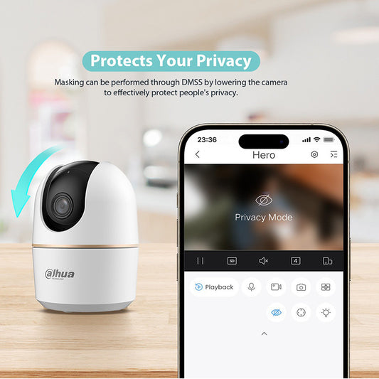 Dahua Wireless Home 360Rotating 4 million HD Monitoring Mobile Phone Remote  WIFI Camera H4A