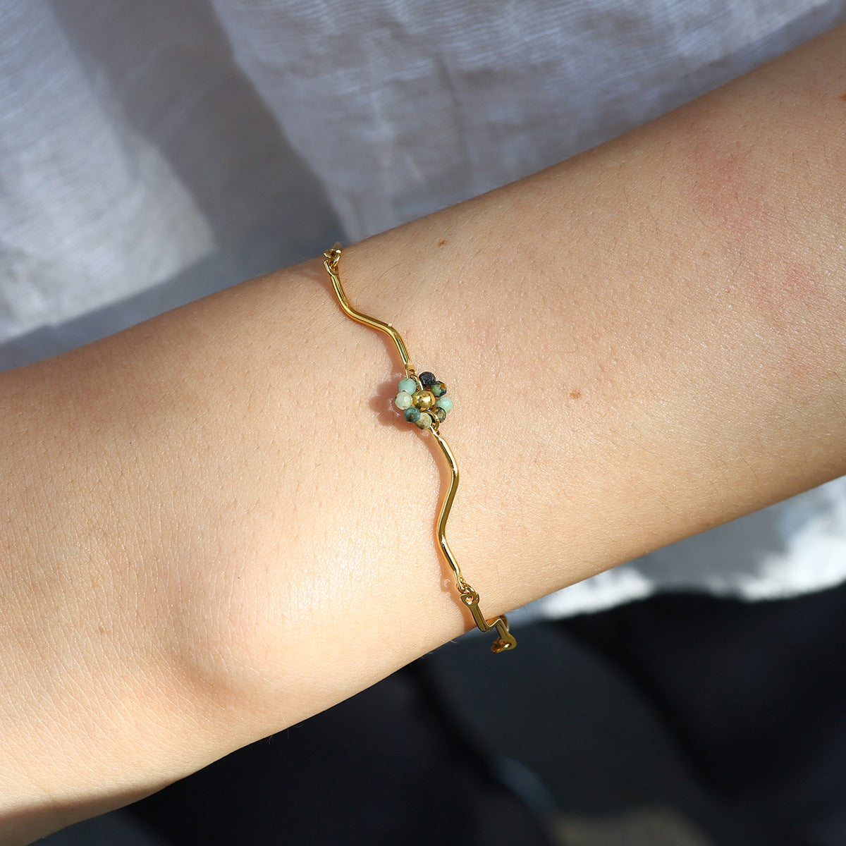 Natural Stone Titanium Steel Bracelet French Retro Twin O1CN015UbeNI1TeSJvenVg5  2838442407 0 cib