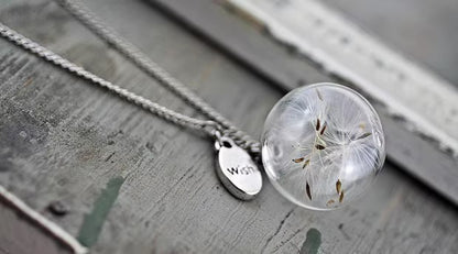 Vintage Handmade Fashion Dandelion Seed Glass Necklace O1CN015qRbzQ2KP2W6LLWqD  2921959548 0 cib