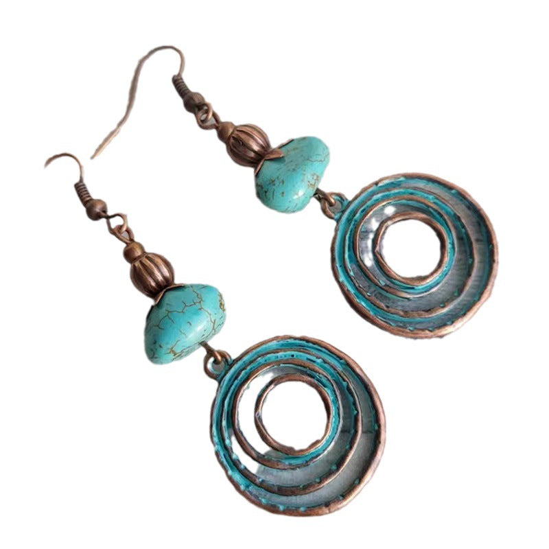 Retro Ethnic Style Earrings Bohemian Turquoise O1CN016BybU71FvwpQNFuW2  2214033970550 0 cib