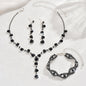 Fashion Crystal Necklace Ear Stud Bracelet Jewelry Accessories O1CN016FwDQp1ynqUTLMSBG  1988846624 0 cib