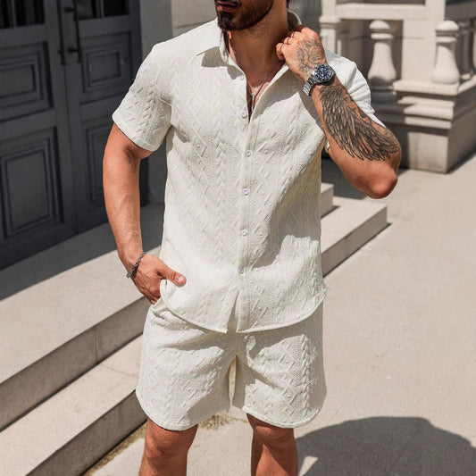 Men's Shirt Casual Loose Short Sleeves Shorts O1CN016Jrm5u1KjBvHIjkD3  2216606661199 0 cib