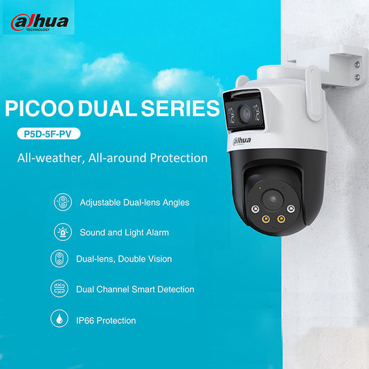 Dahua 5 5MP Wi-Fi Dual-Lens Pan Camera export yiwucart P5D-5F