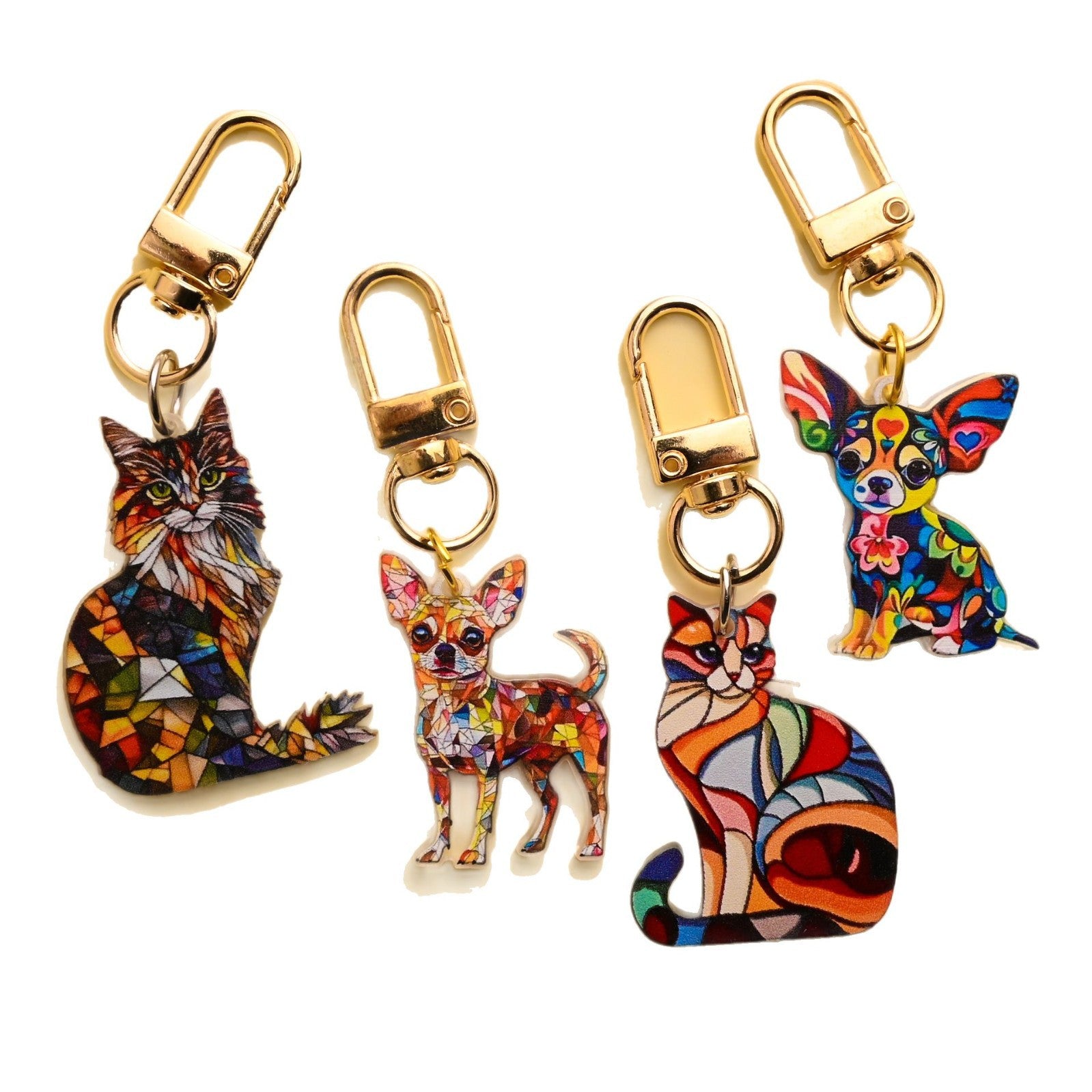 Animal Theme Cartoon Cat Puppy Acrylic Keychain O1CN019OALuC1YpyPTRiYTJ  2218854153109 0 cib