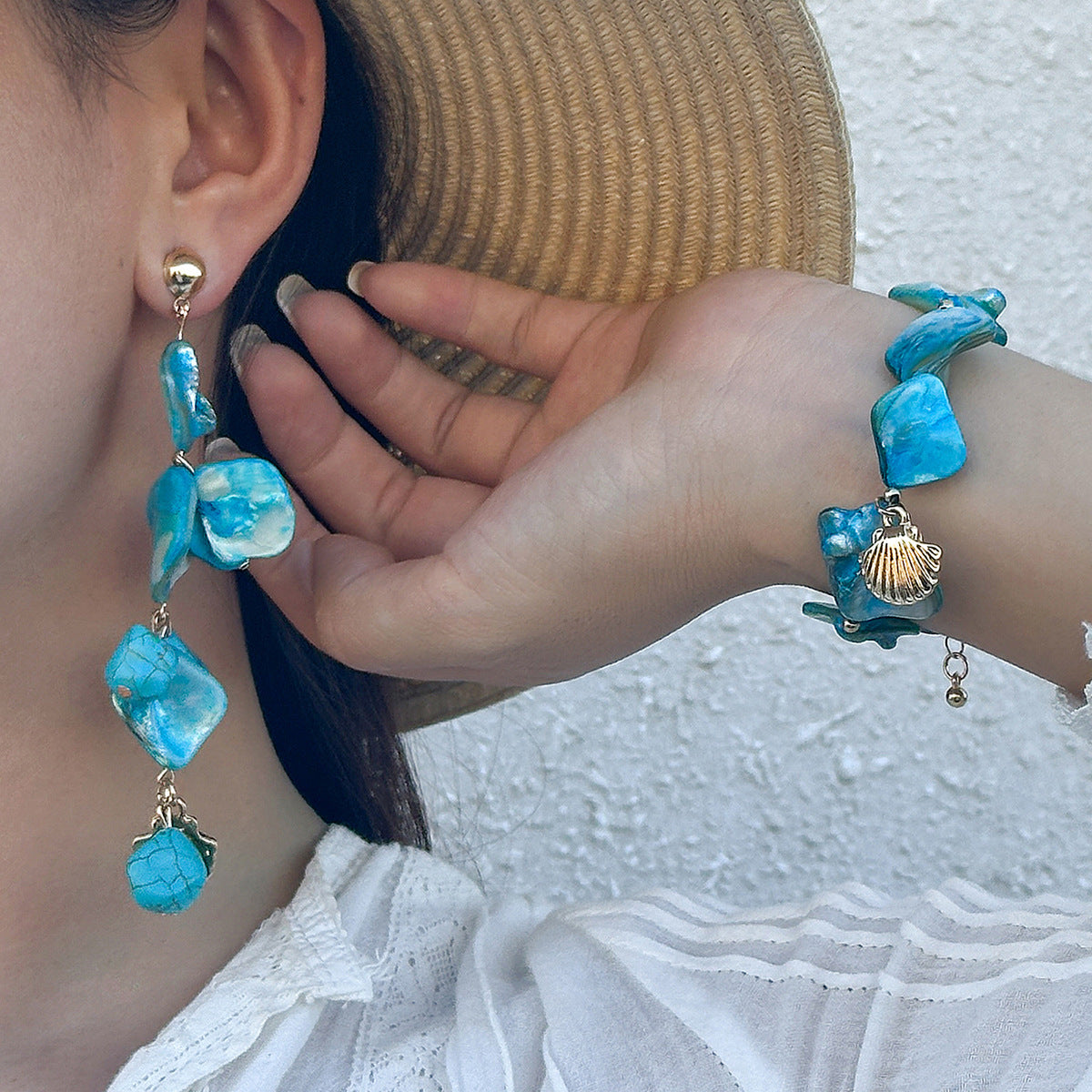 Classic Conch Pendant Necklace For Women Bohemian Starfish Beaded Choker Necklace Summer Beach Neck Fashion Jewelry O1CN019PR