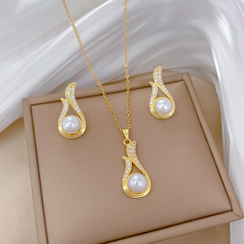 Necklace And Earrings Suite Light Luxury Full Diamond Pearl O1CN01ALu8RC2J3gWJPYquR  2206683529366 0 cib becad513 8d47 422a a