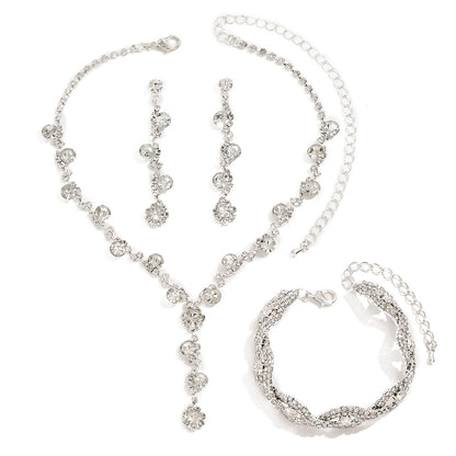 Fashion Crystal Necklace Ear Stud Bracelet Jewelry Accessories O1CN01Bnl1771ynqKkldOHb  1988846624 0 cib