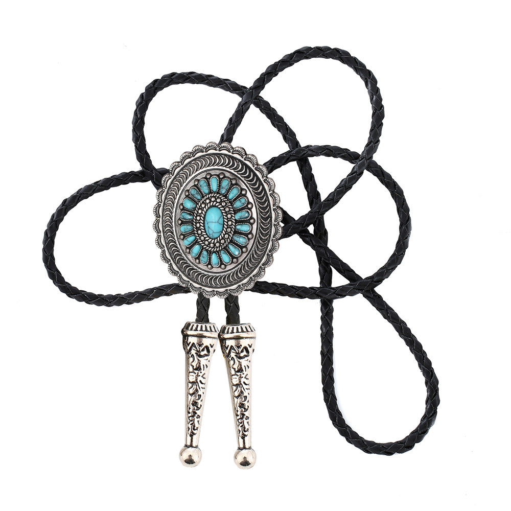 American Indian Western Style Turquoise Carved Bolo Tie O1CN01CX8S9820DJwS6wCRR  2191726815 0 cib