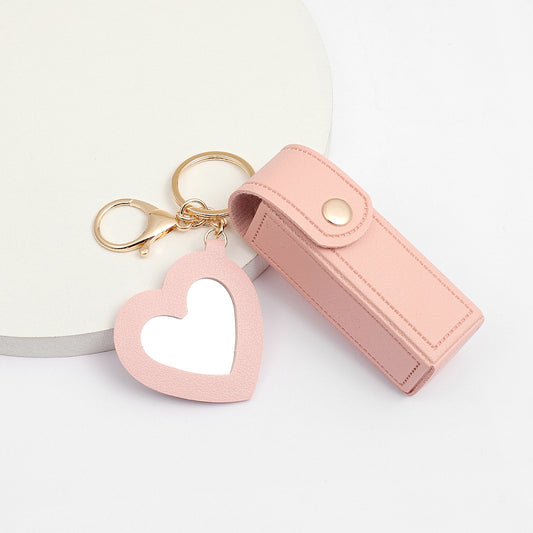 Glass Mirror Keychain Pendant Cross-border Pu Love Lipstick Pack O1CN01CmogdT25rEiEBOnPT  4164647579 0 cib