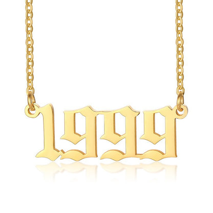 18K Stainless Steel 1990-2020 Year Necklace - HD Wireless Product #13