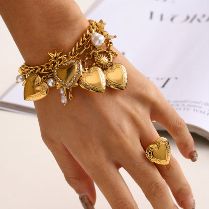 Love Chain Bracelet Fashion Titanium Steel Pearl Bow Bracelet O1CN01EuJzef2ElaSzYFHPy  2210913638785 0 cib
