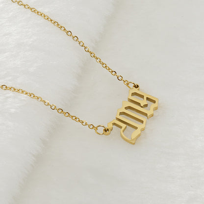 18K Stainless Steel 1990-2020 Year Necklace - HD Wireless Product #33