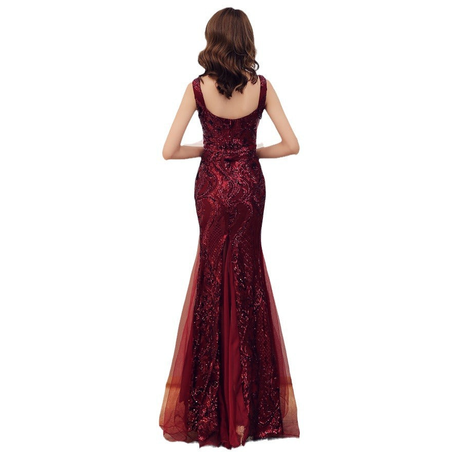 Fishtail Long Summer Sequins Sling Evening Dress Banquet O1CN01FcjIPT27GiNbMnErw  1060617770 0 cib