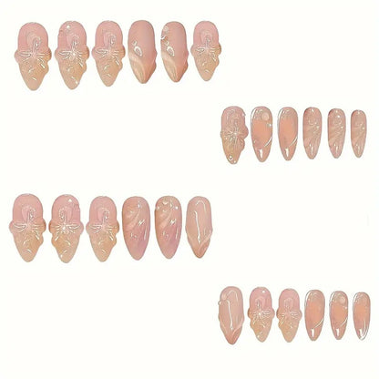 Almond Nail Pure Flower Wear Nail Removable Fake Nails O1CN01Gl8Dwx1Tt6zXdSkIv  2216422282439 0 cib