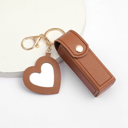 Glass Mirror Keychain Pendant Cross-border Pu Love Lipstick Pack O1CN01HBWAD625rEiISBX4X  4164647579 0 cib