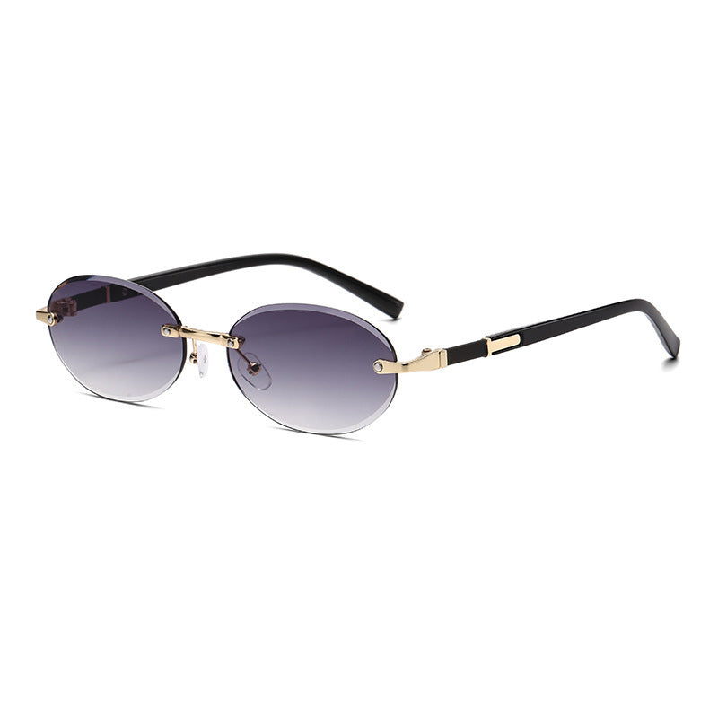 Trimming Oval Frame Sunglasses Frameless Hot Girl Sunglasses O1CN01HY9qas2ND59riv4lL  2217885979928 0 cib