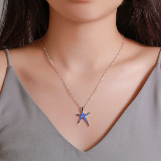 European And American New Starfish Pendant Fashion Simple Cute Starfish Women's Necklace O1CN01HfX5ew1gDVp8fcB4D  22142942541