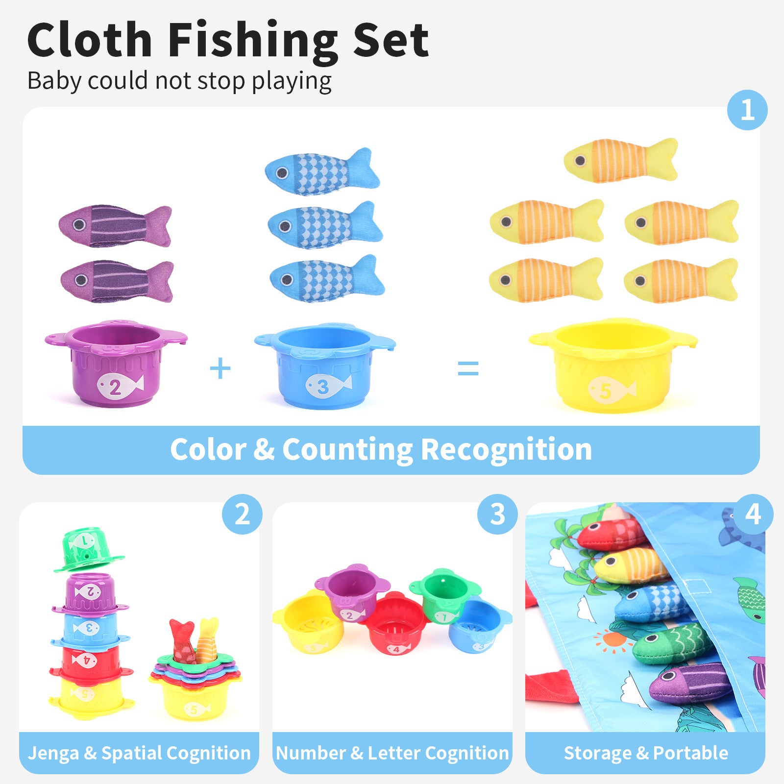 Baby Fishing Toys Three-dimensional Fabric Crawling Early Education Enlightenment O1CN01IxDYGf1HeCl25fSQh  2212450782 0 cib