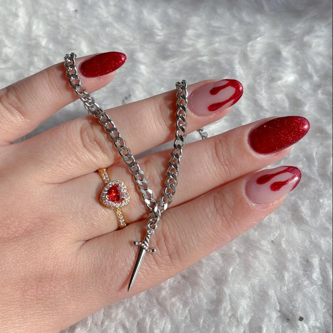 Ruby Bracelet Love Heart-shaped Ring Hollow Bracelet Suit O1CN01Izbh7b1GiUqV0KMkk  2218967030656 0 cib