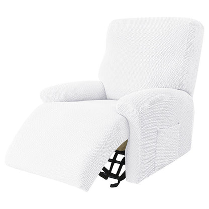 Cross-border European-style Recliner Stretch Sofa Cover Thickened Diagonal Stripe Fleece Recliner Protective Pad Non-slip Fur