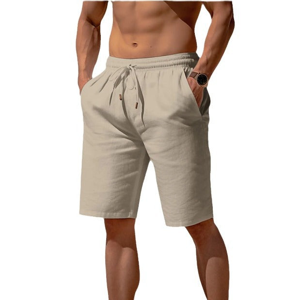 Summer Drawstring Shorts Elastic Waist Straight Pants Beach Breathable Shorts For Men Clothing O1CN01JJx4qF1YGhpgN7teO  22007
