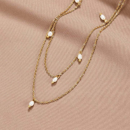Women's 18K Gold-plated Natural Pearl Double-layer Twin Necklace O1CN01Jgc6HW22LEF0CPjI7  969377103 0 cib