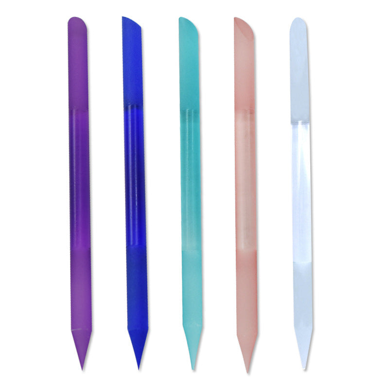 Full-color Cylindrical Glass Nail File Manicure Implement Manicure Household Double-headed Nail-free O1CN01KyLHCi2MjlZjeMp6x 
