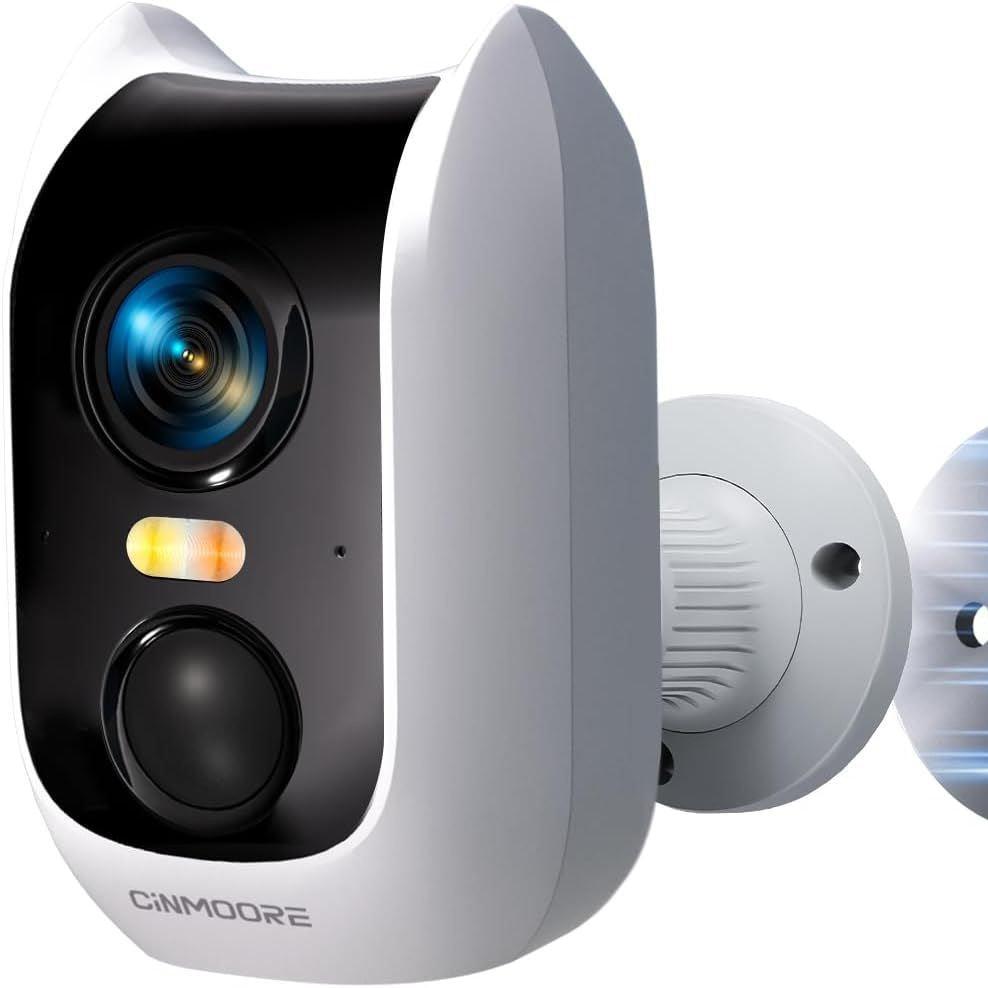 4MP Wireless Home Battery Camera Outdoor Waterproof WiFi Color Night Vision Surveillance Camera - 图片 5