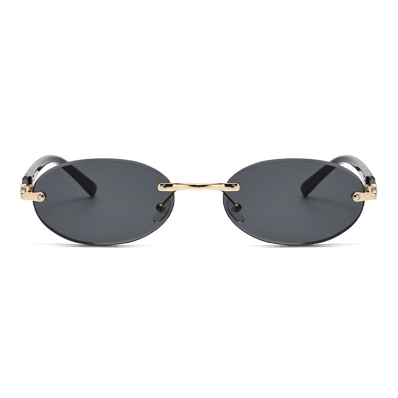 Trimming Oval Frame Sunglasses Frameless Hot Girl Sunglasses O1CN01Ld8hmE2ND59rvx2fu  2217885979928 0 cib