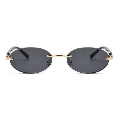 Trimming Oval Frame Sunglasses Frameless Hot Girl Sunglasses O1CN01Ld8hmE2ND59rvx2fu  2217885979928 0 cib