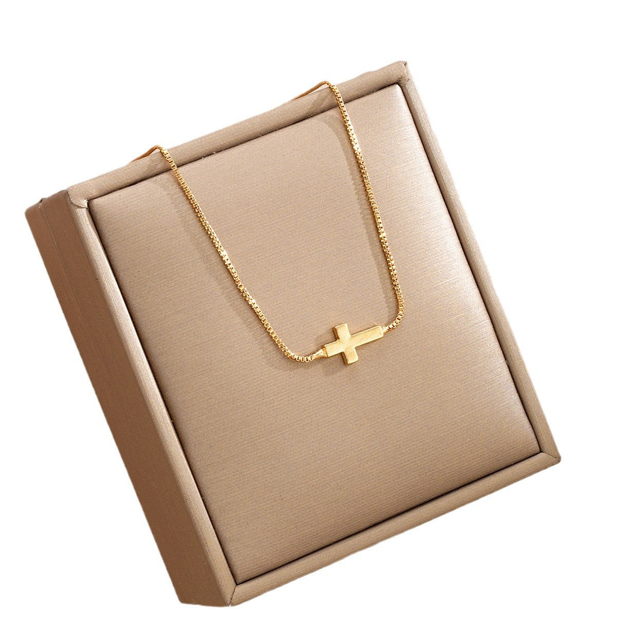 Popular Stainless Steel Cross Shelf Necklace Women's Adjustable O1CN01M07hDL29BL27a3bS0  1007608029 0 cib