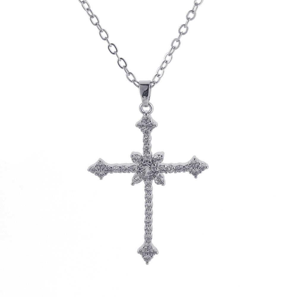 Diamond Asterism Cross Pendant Necklace O1CN01NVvq7l1a92EgtMjRn  2212923173286 0 cib
