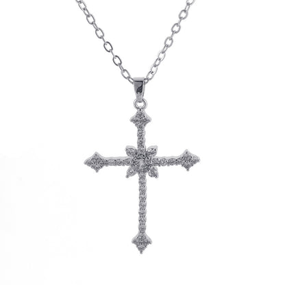 Diamond Asterism Cross Pendant Necklace O1CN01NVvq7l1a92EgtMjRn  2212923173286 0 cib