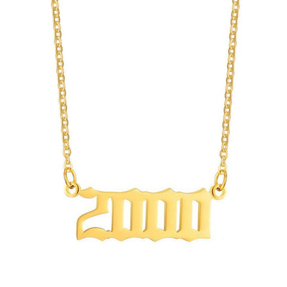 18K Stainless Steel 1990-2020 Year Necklace - HD Wireless Product #14